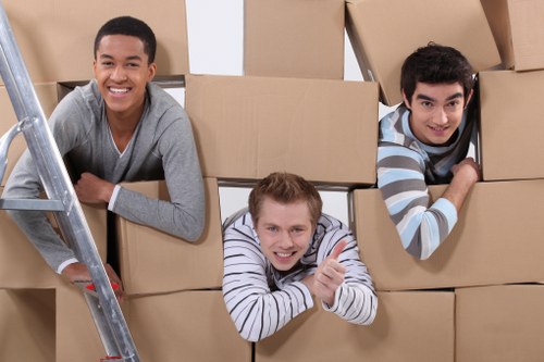 Removal van loading for a Stratford relocation job